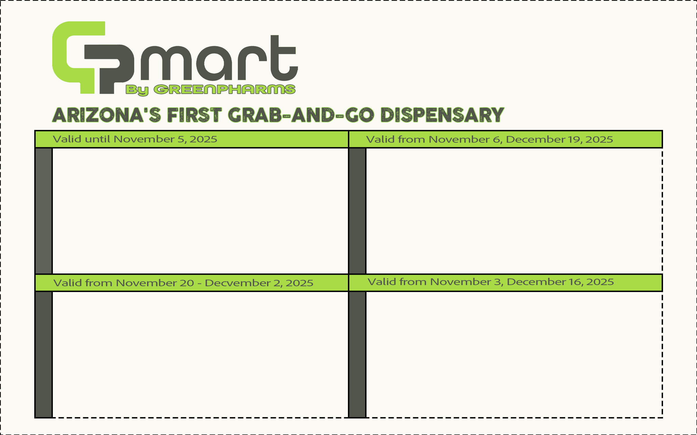 GP Mart coupon campaign template artwork